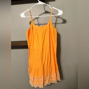 orange babydoll dress